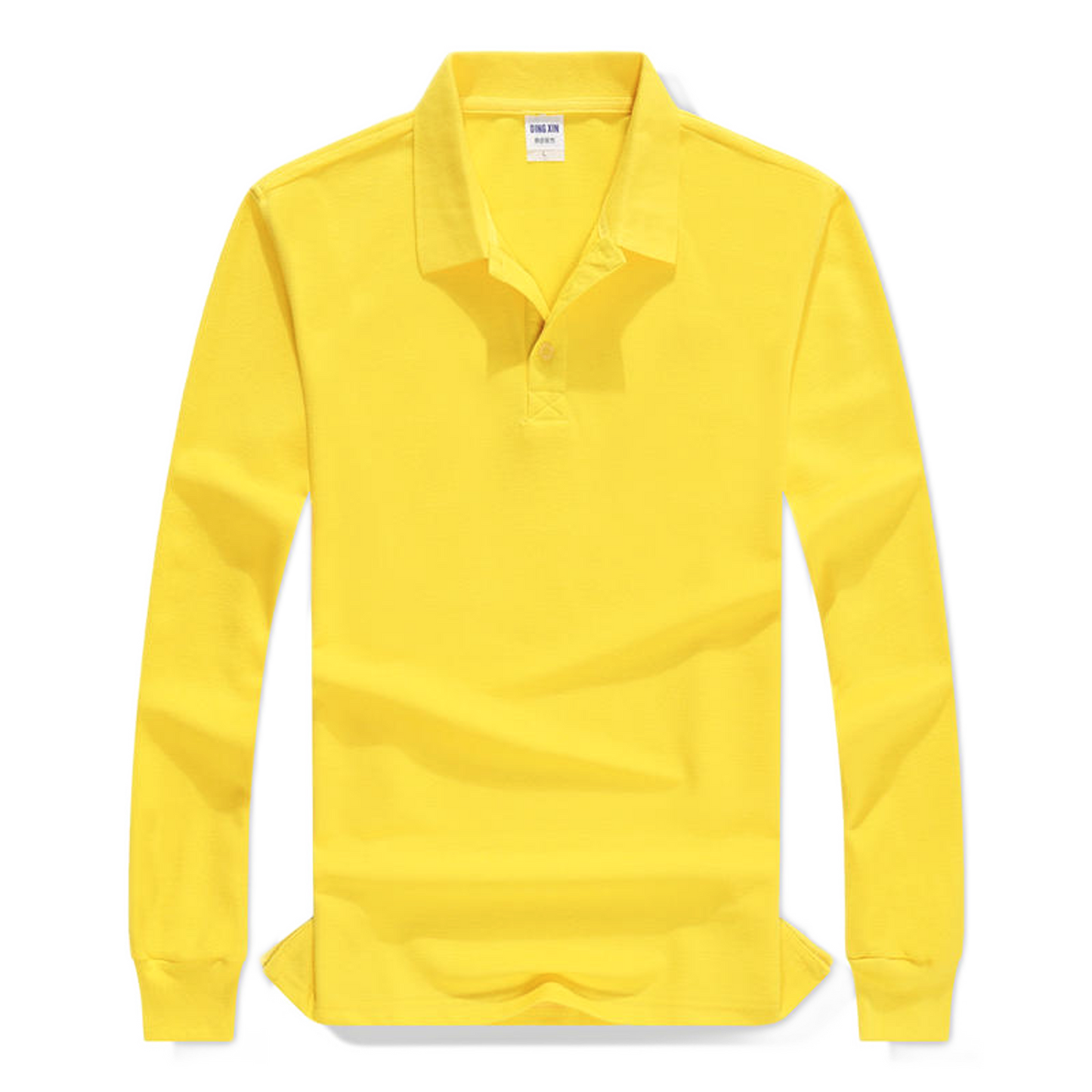 Polo de algodón hombre color amarillo