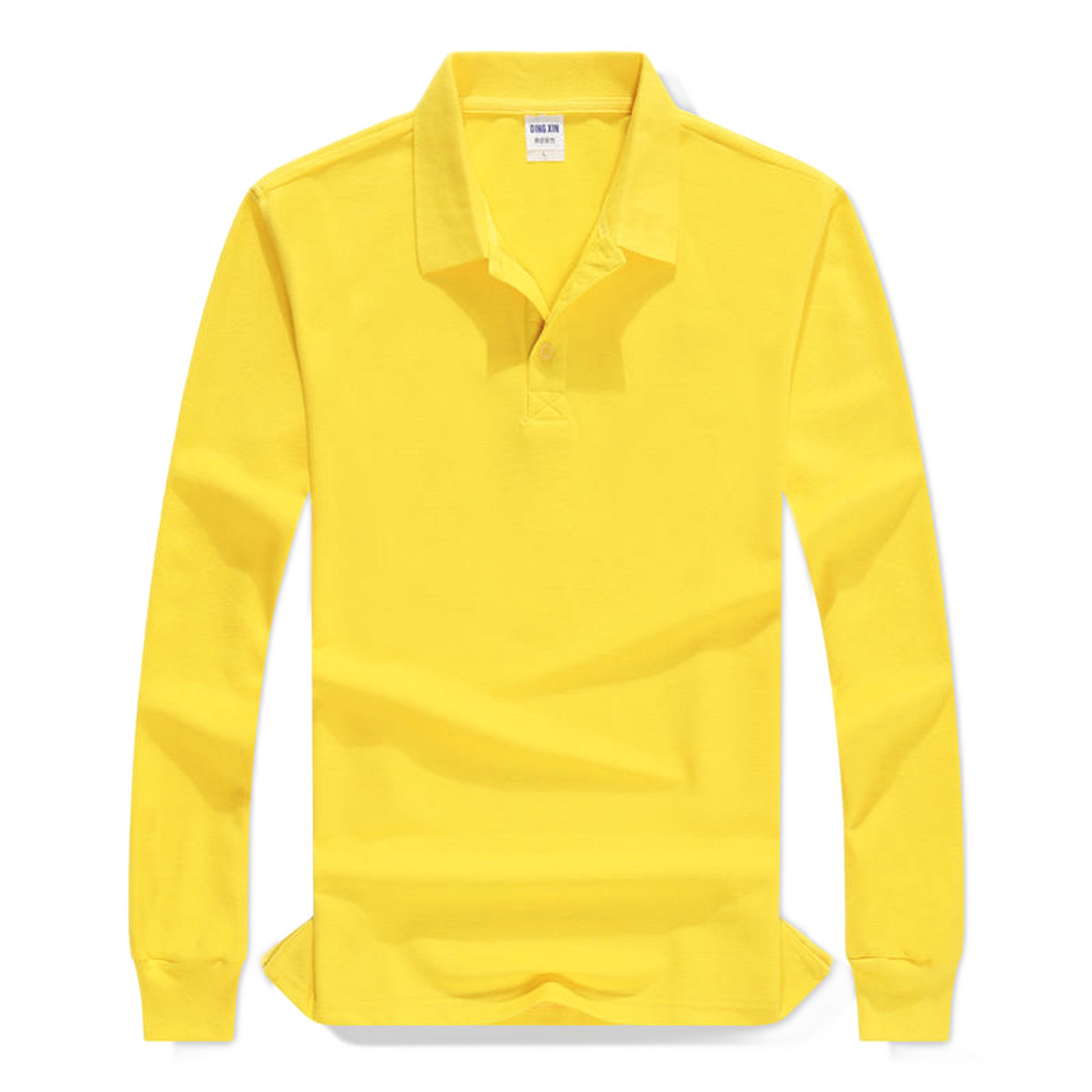 Polo de algodón hombre color amarillo