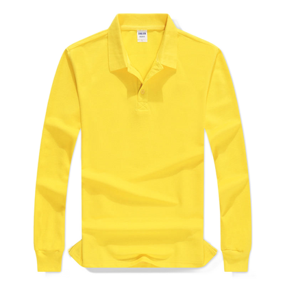 Polo de algodón hombre color amarillo
