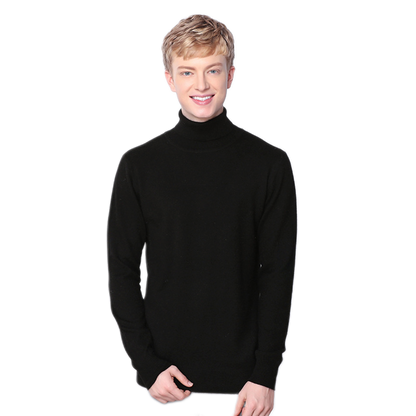 Sweater de cashmere hombre color negro