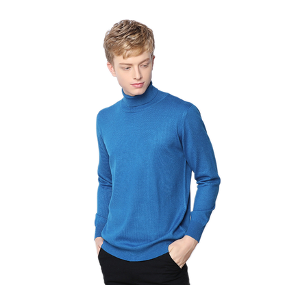 Sweater de cashmere hombre color azul