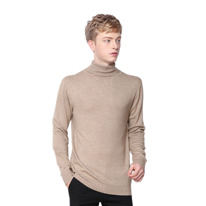 Sweater de cashmere hombre color camel