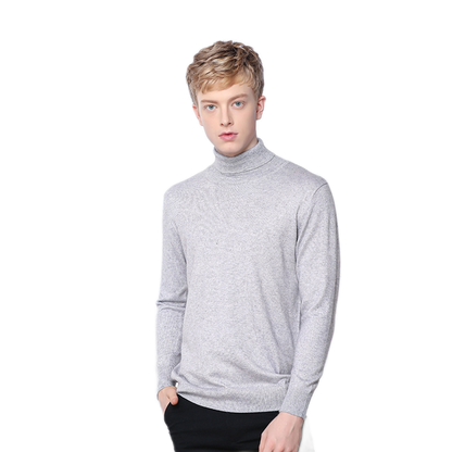 Sweater de cashmere hombre color gris claro