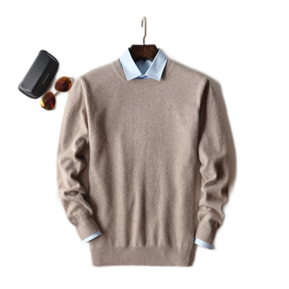 Sweater de cashmere hombre color beige
