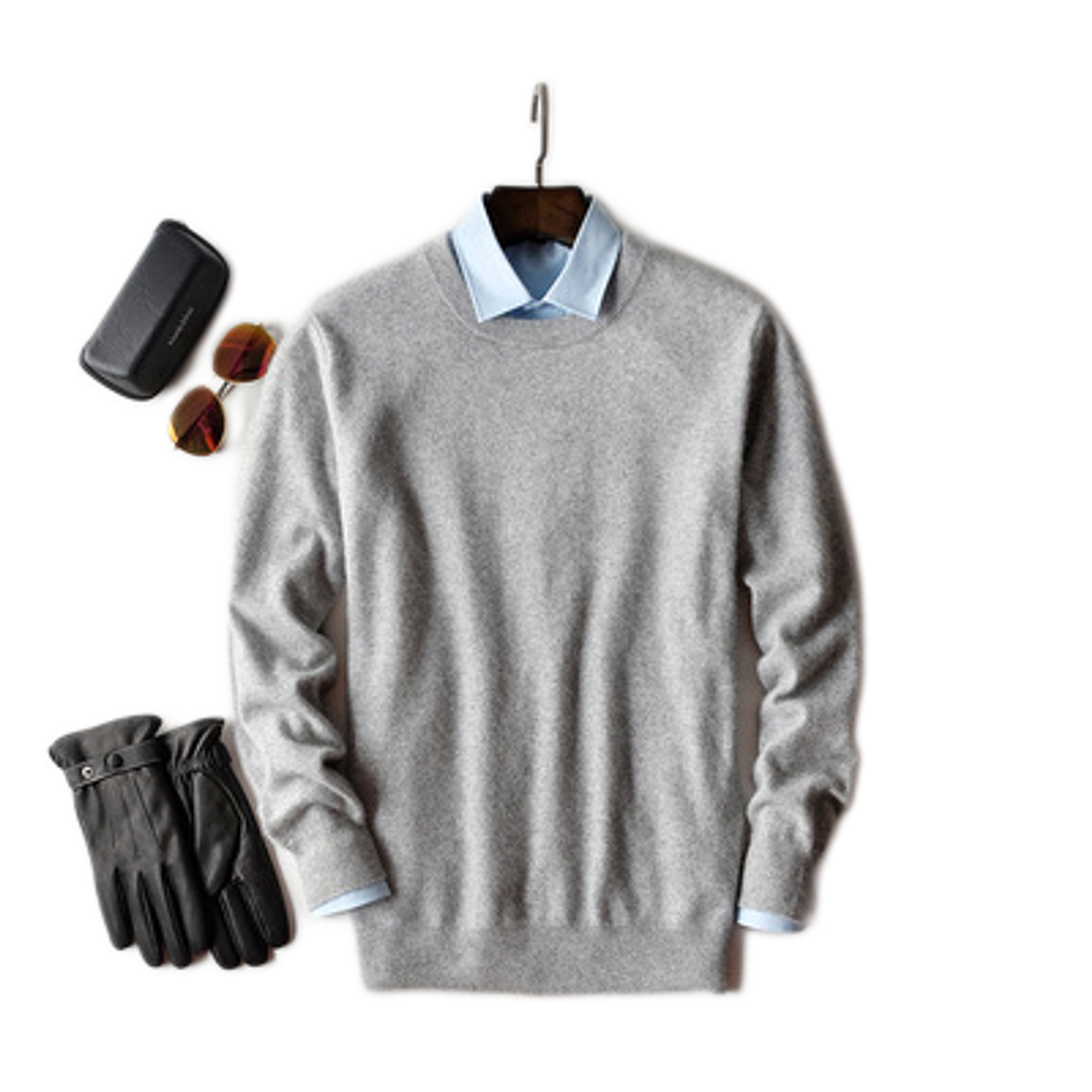 Sweater de cashmere hombre, cuello V o redondo