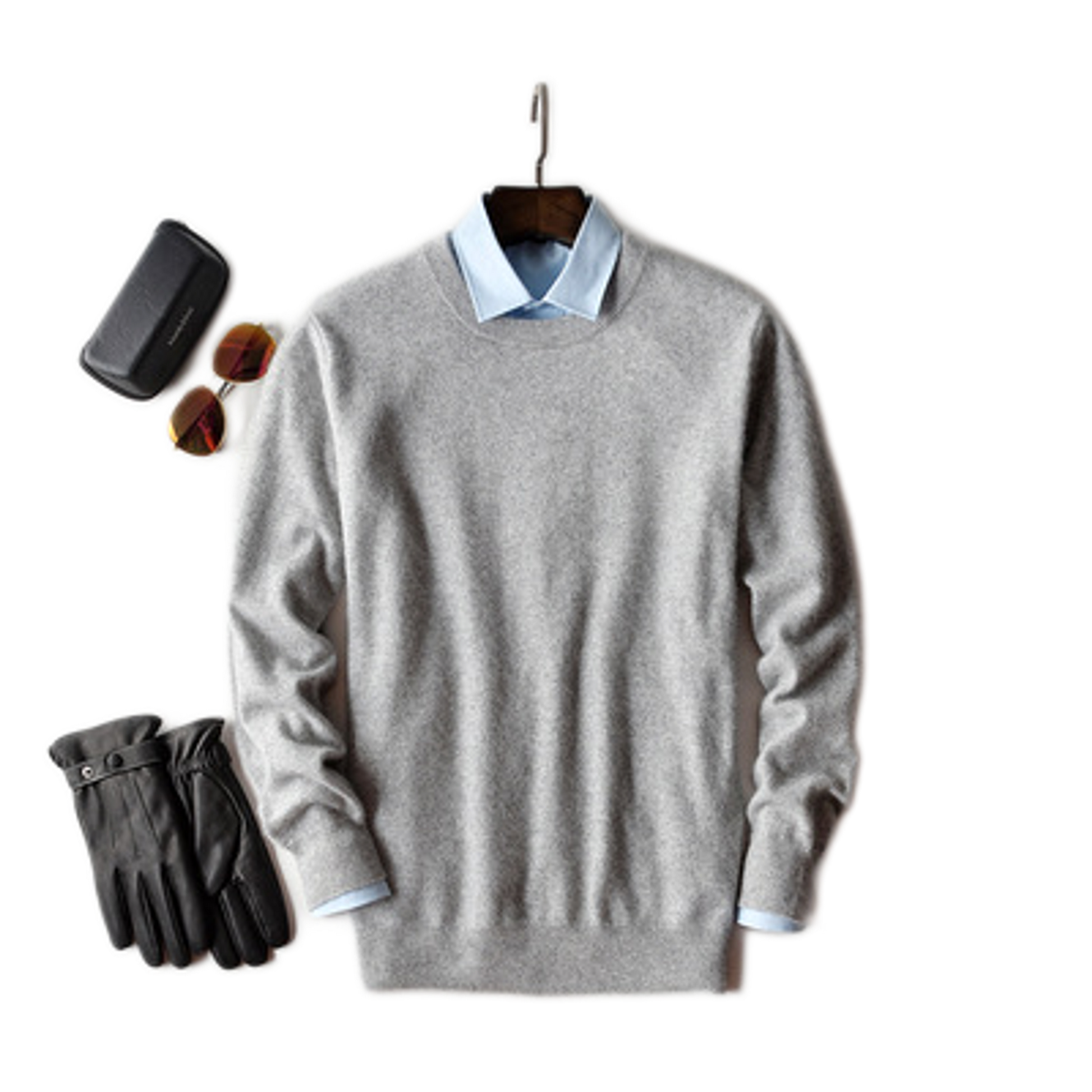 Sweater de cashmere hombre, cuello V o redondo