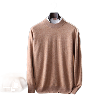 Sweater de cashmere hombre color caqui