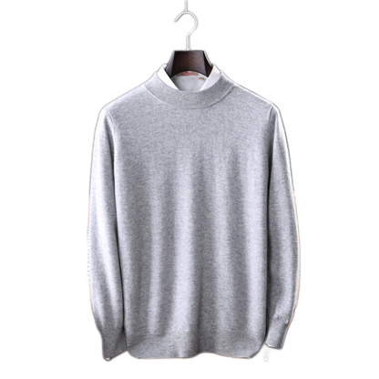 Sweater de cashmere hombre color gris claro
