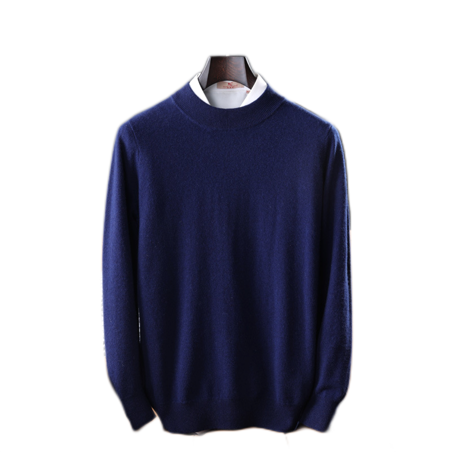 Sweater de cashmere hombre color azul marino