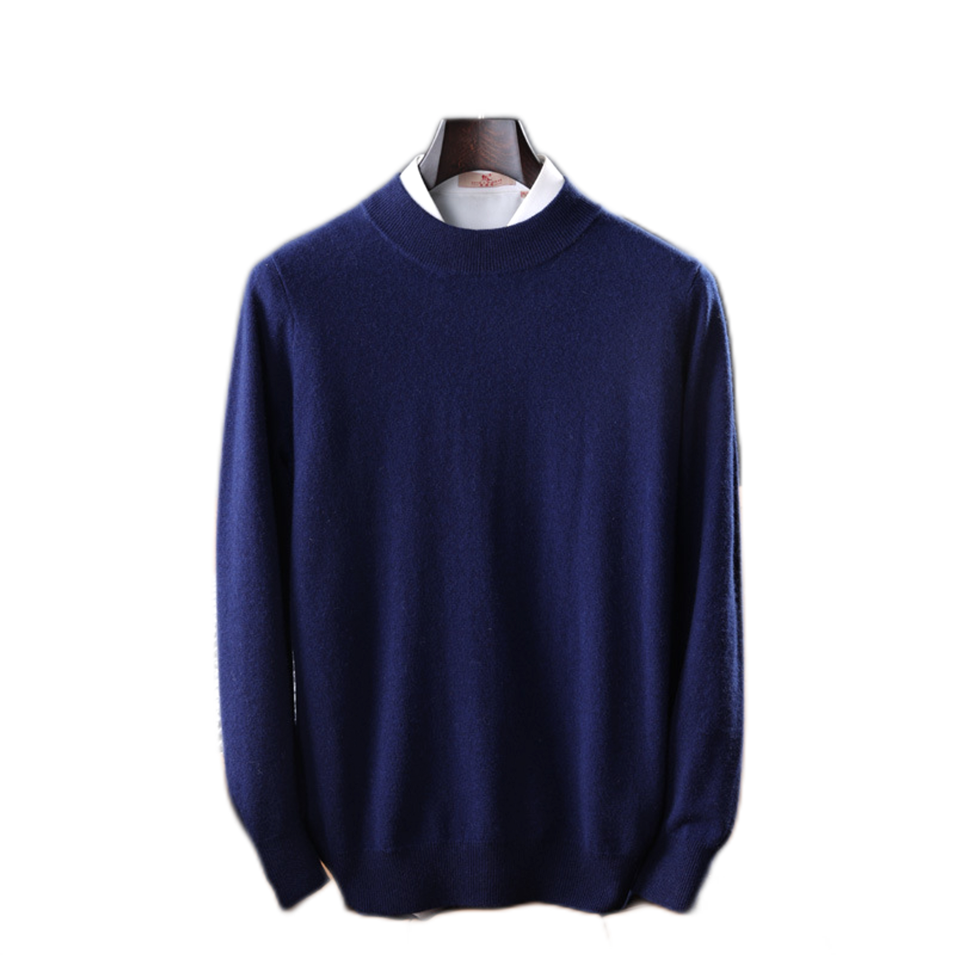 Sweater de cashmere hombre color azul marino
