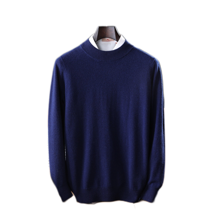 Sweater de cashmere hombre color azul marino