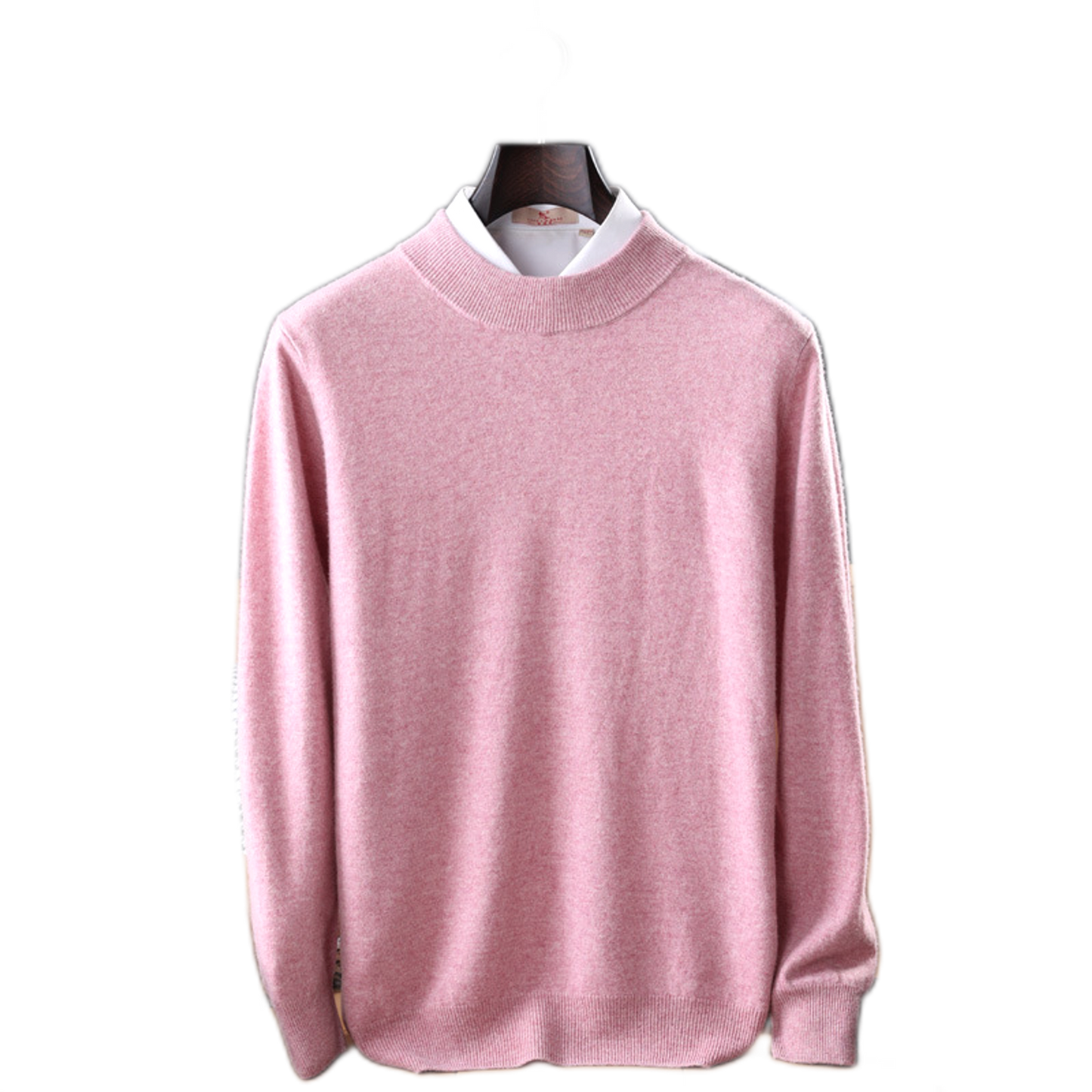 Sweater de cashmere hombre color rosado