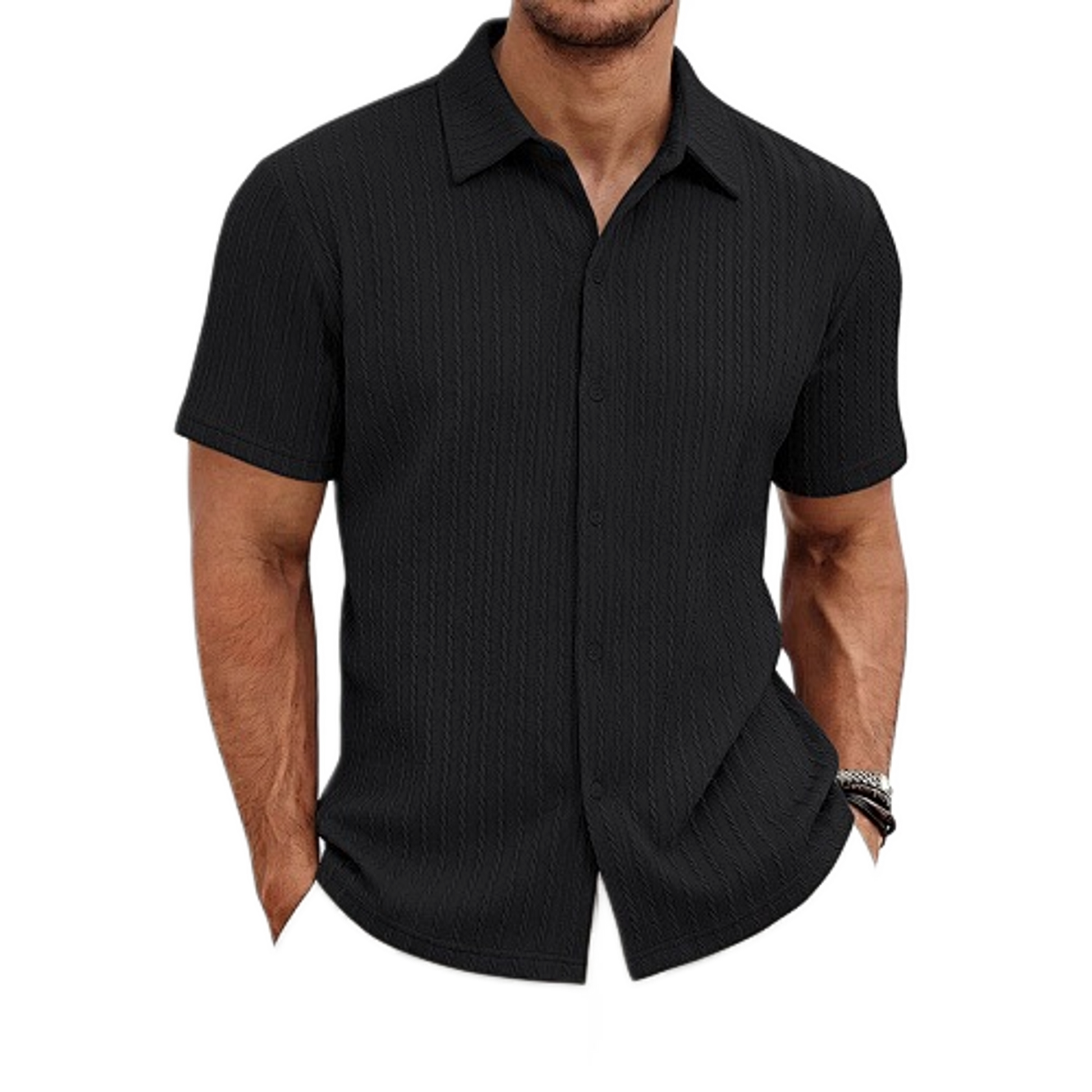 Polo hombre color negro