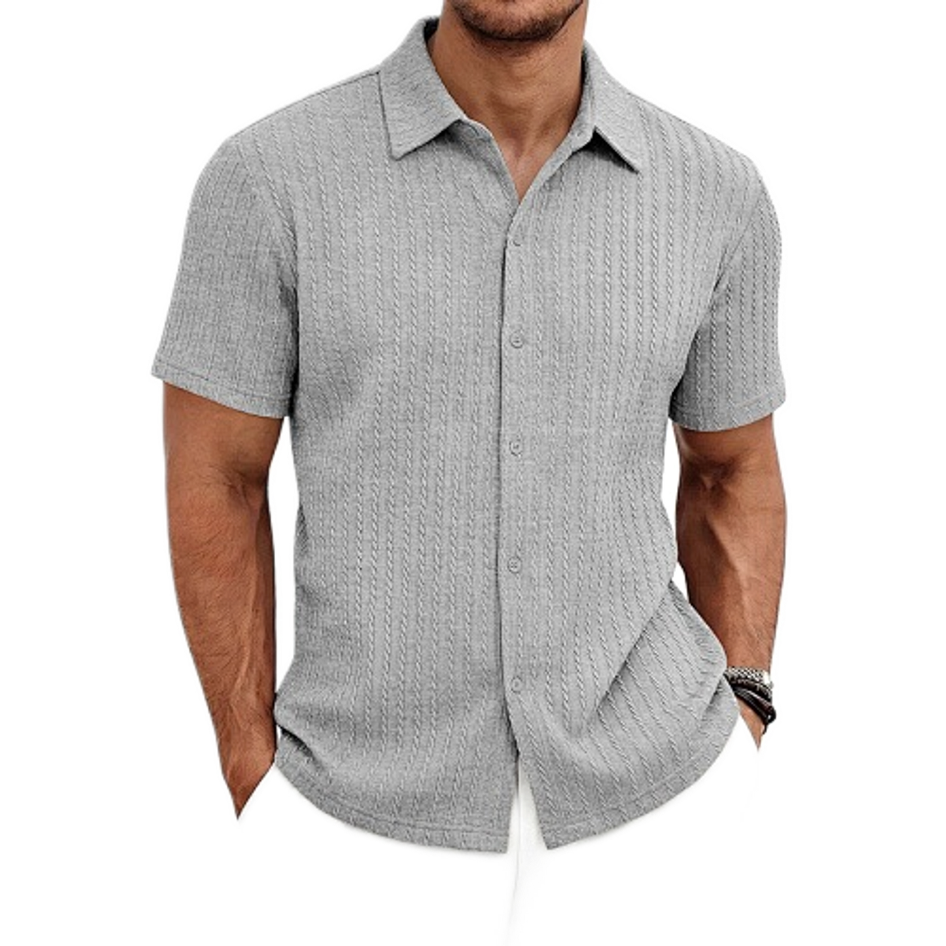 Polo hombre color gris claro