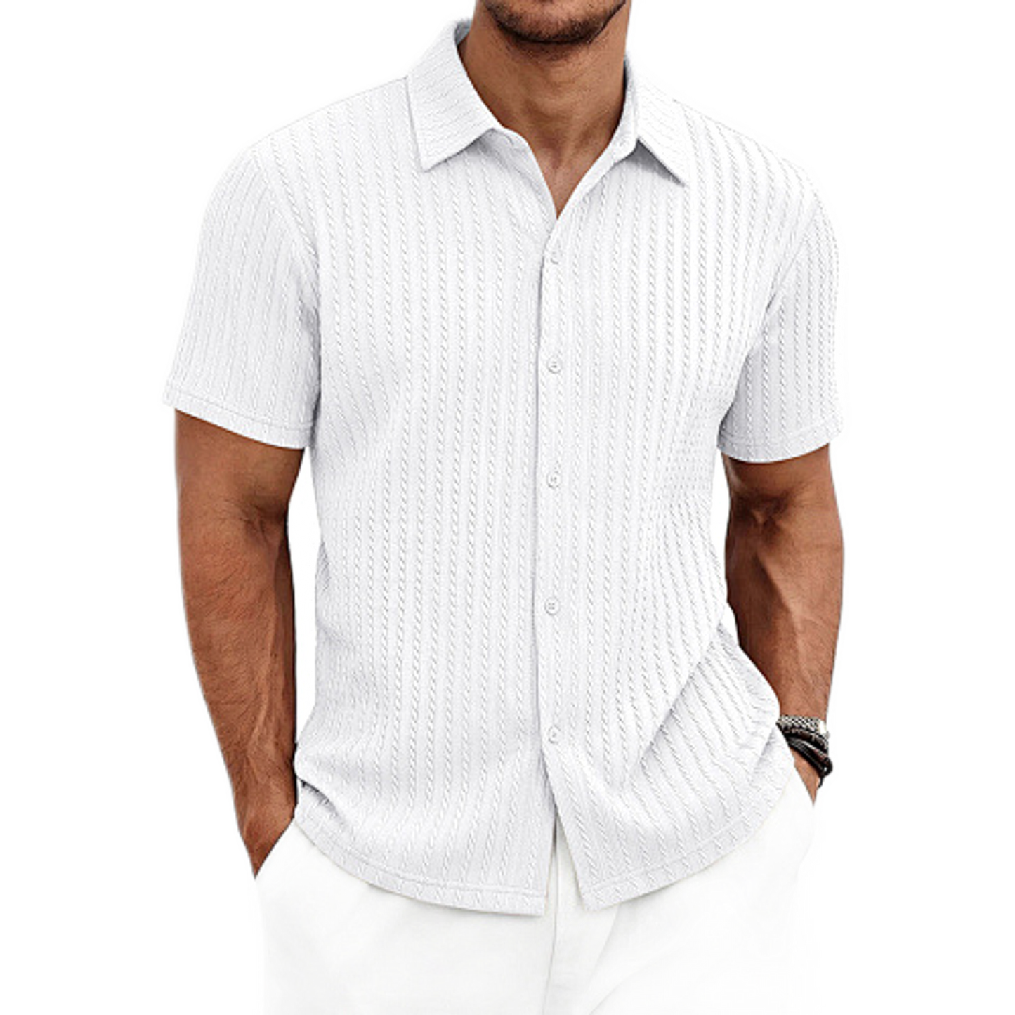 Polo hombre color blanco