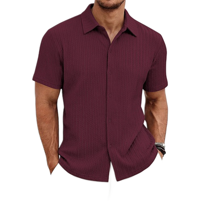 Polo hombre color rojo vino