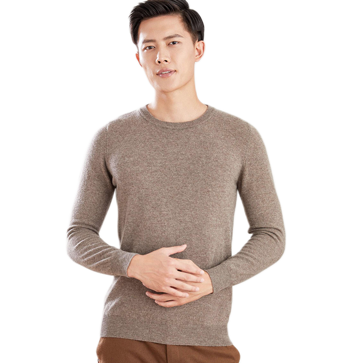 Sweater de lana hombre color café