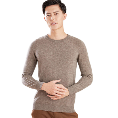 Sweater de lana hombre color café
