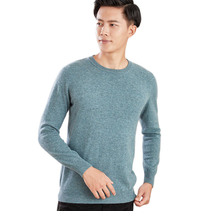 Sweater de lana hombre color verde oscuro