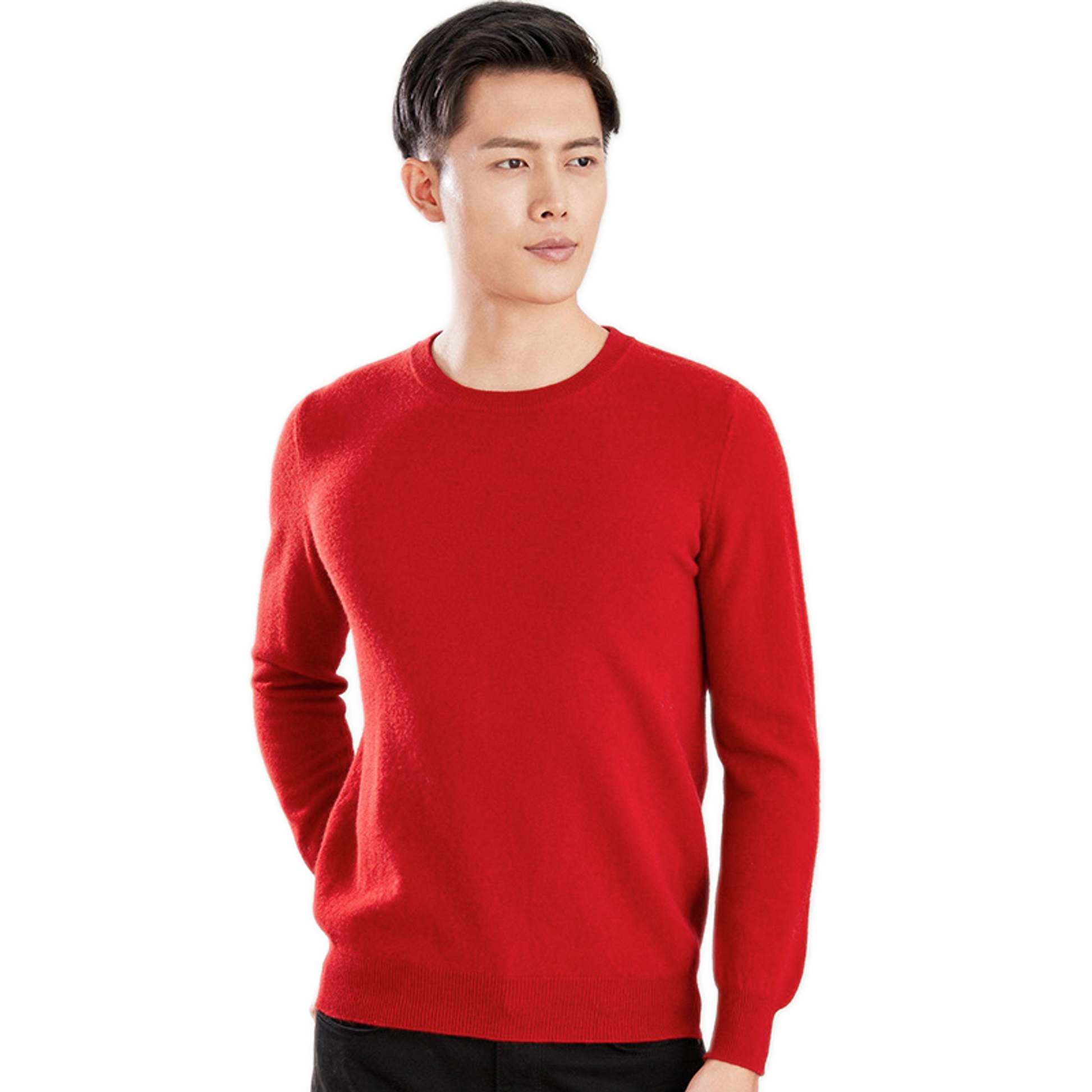 Sweater de lana hombre color rojo