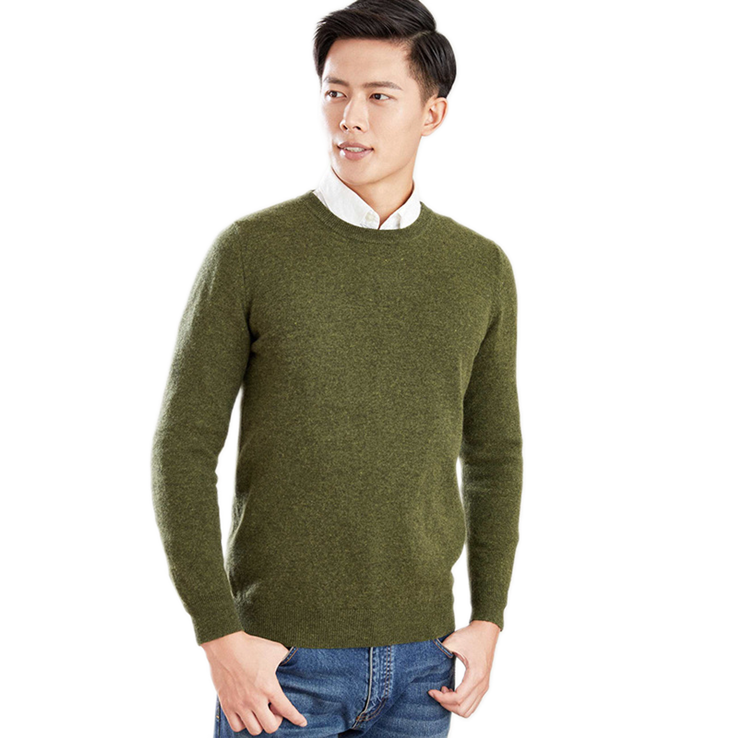 Sweater de lana hombre color verde