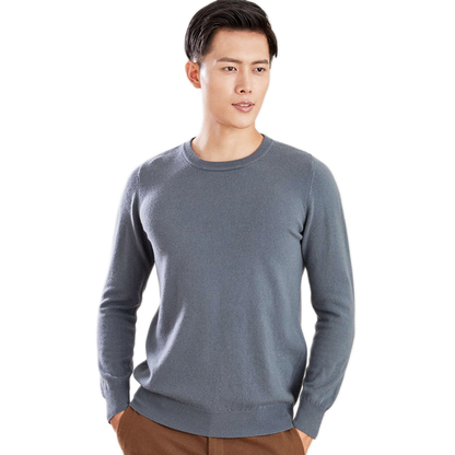 Sweater de lana hombre color gris beige