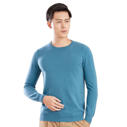 Sweater de lana hombre color azul claro