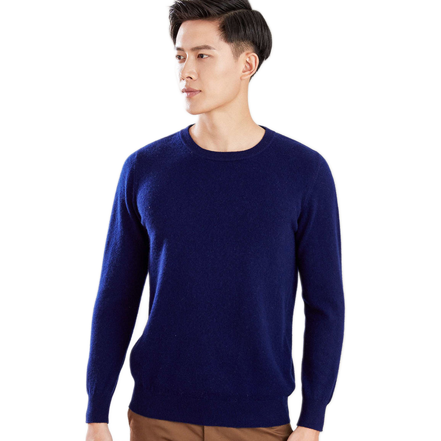 Sweater de lana hombre color azul marino