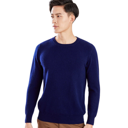 Sweater de lana hombre color azul marino