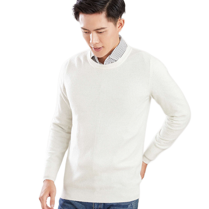 Sweater de lana hombre color blanco