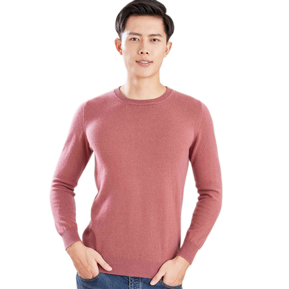 Sweater de lana hombre color rojo óxido