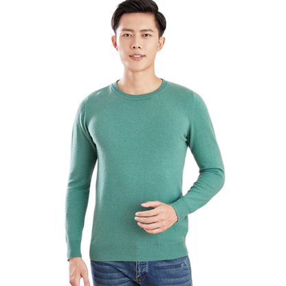 Sweater de lana hombre color verde turquesa