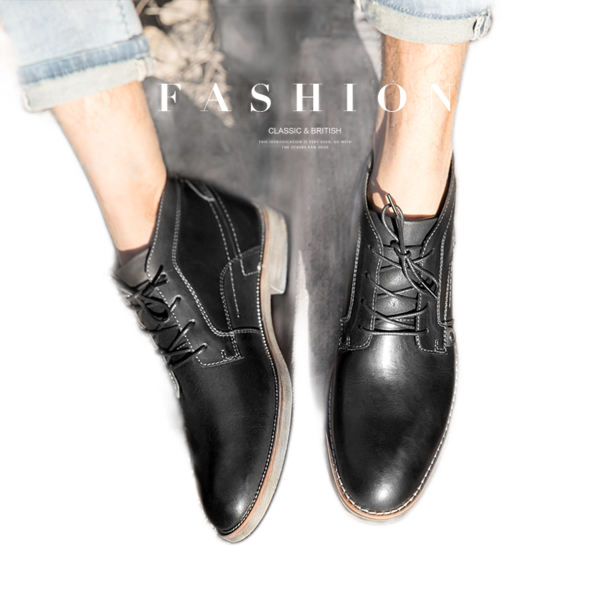 Zapato clásico de cuero hombre color negro