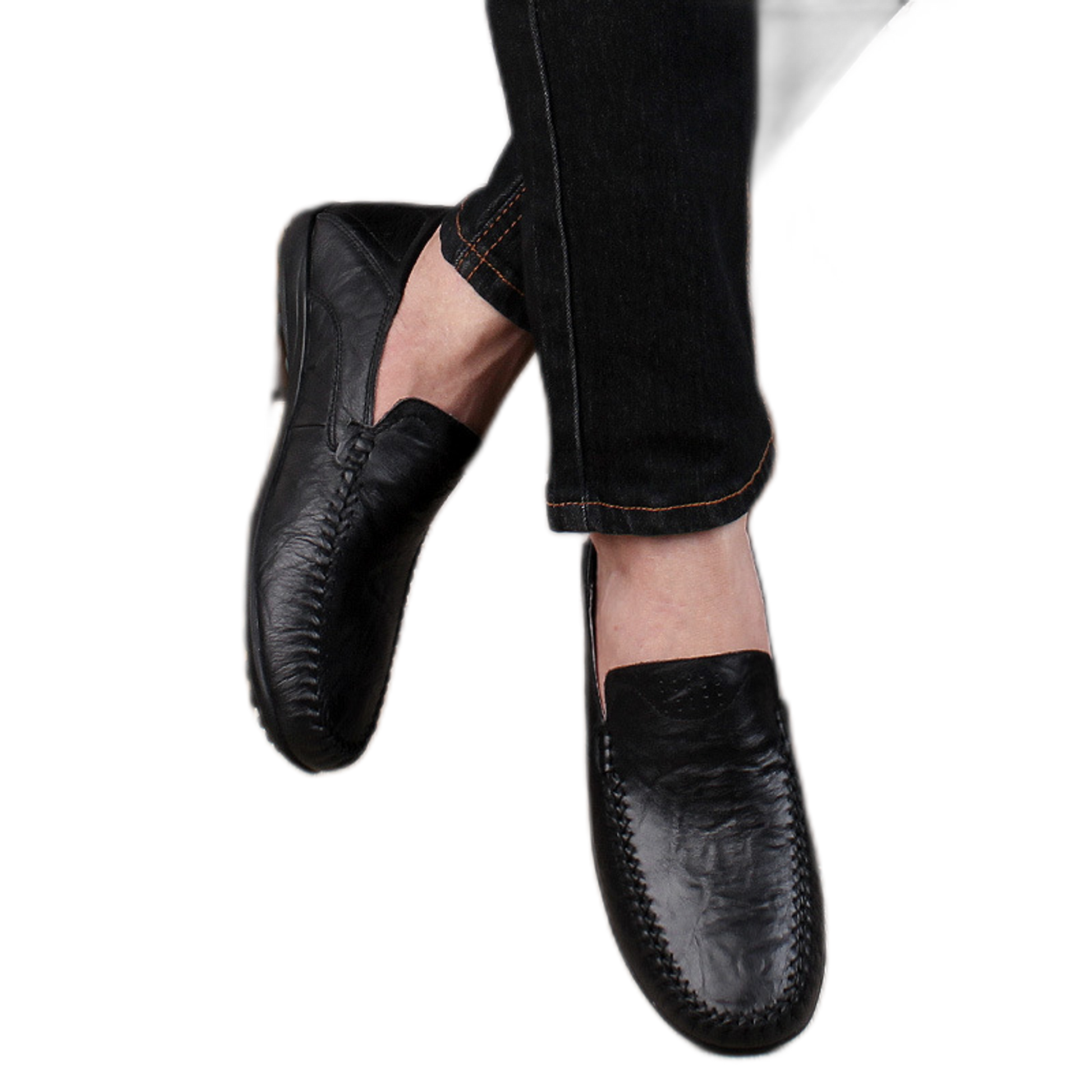 Mocasín de cuero hombre