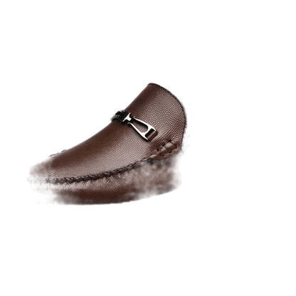 Zapato social de cuero hombre color café