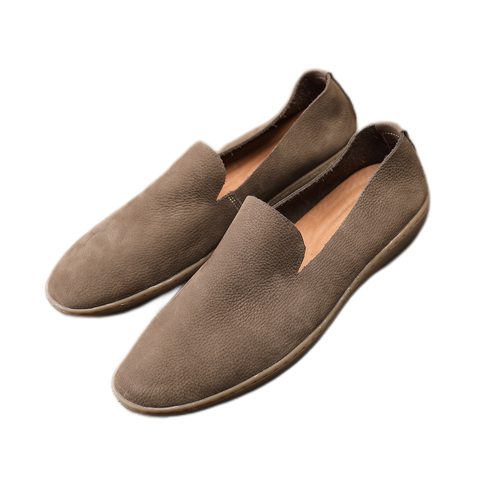 Zapato social de cuero hombre color gris