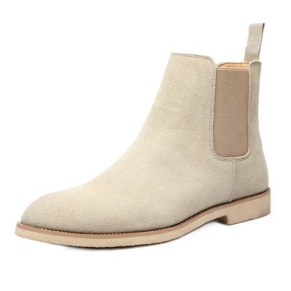 Mocasín de cuero hombre color beige