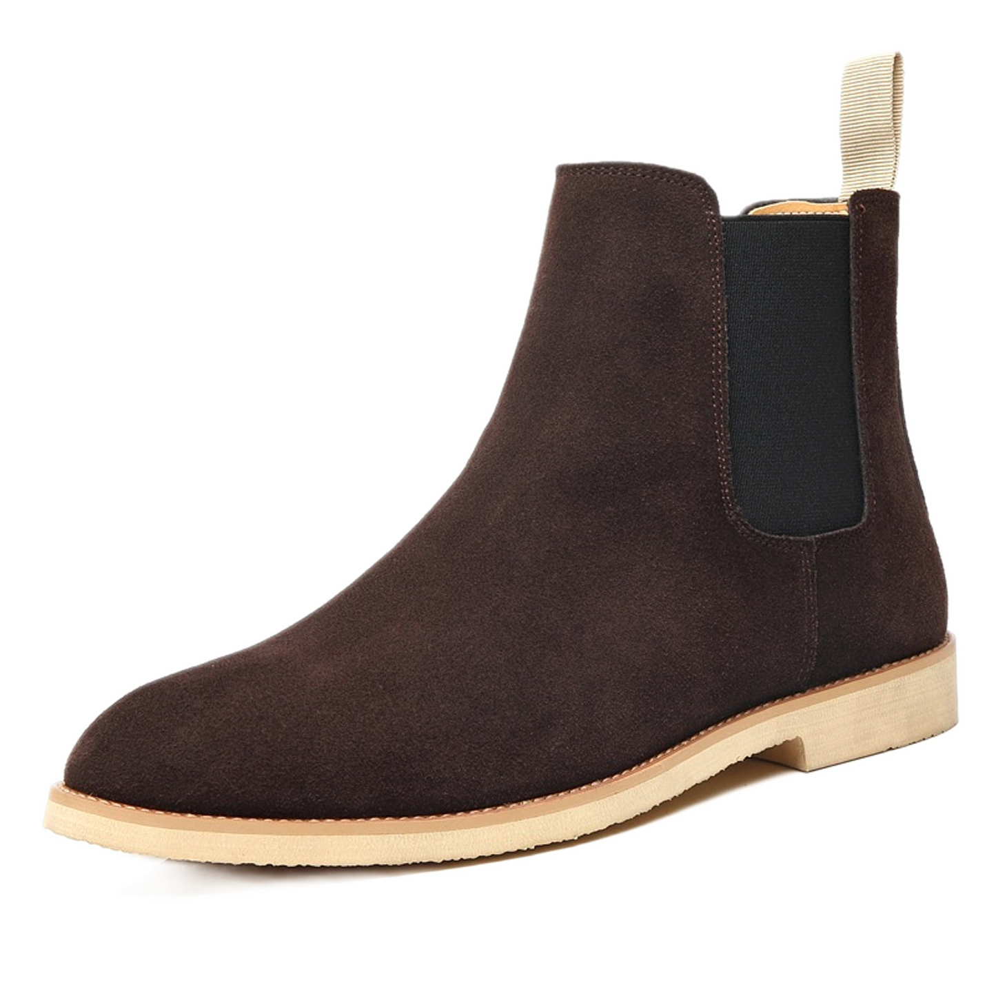 Mocasín de cuero hombre color café