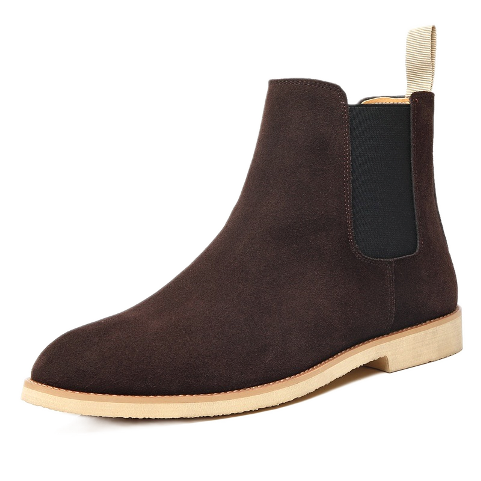 Mocasín de cuero hombre color café