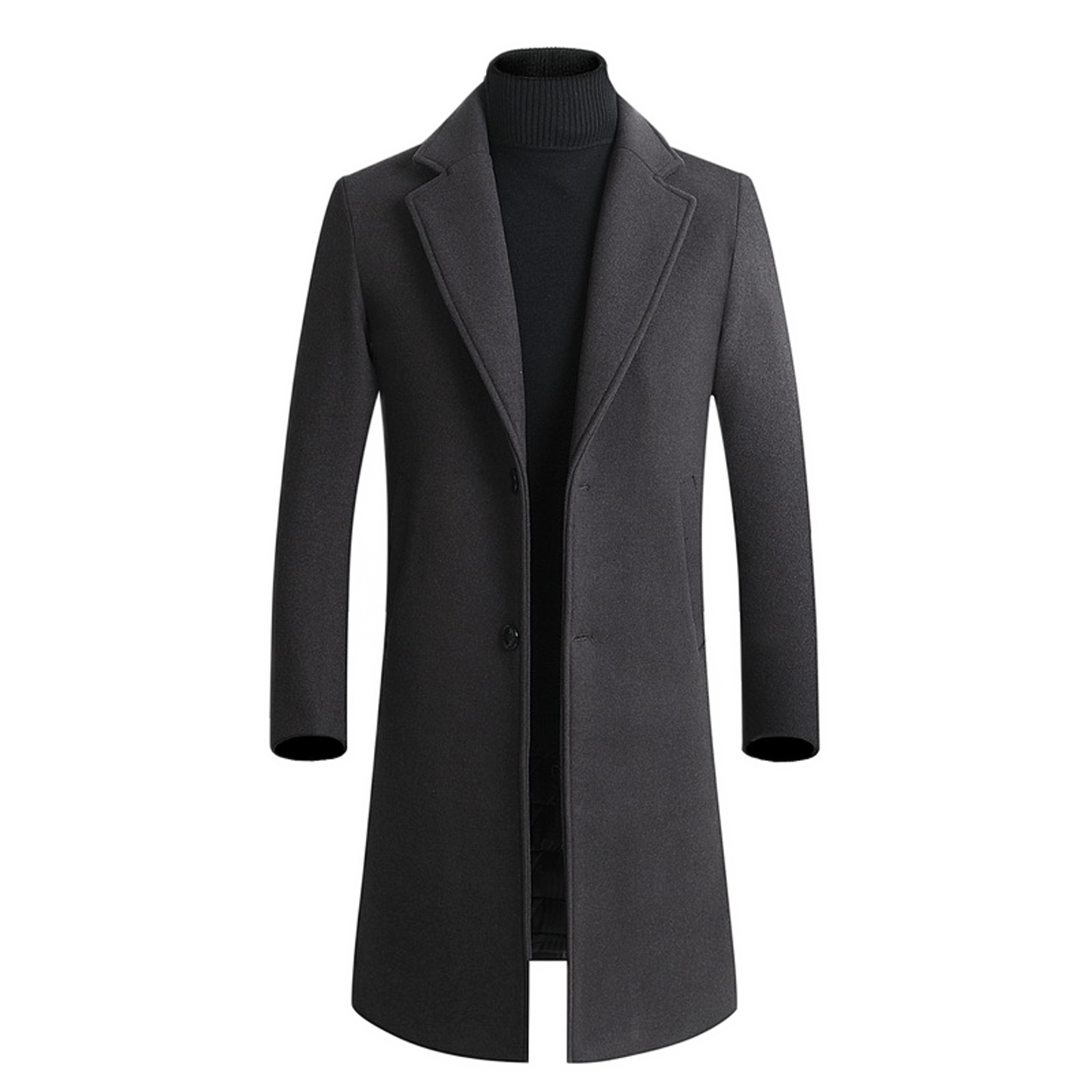 Chaqueta de lana hombre, estilo trench