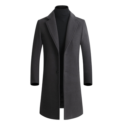 Chaqueta de lana hombre, estilo trench