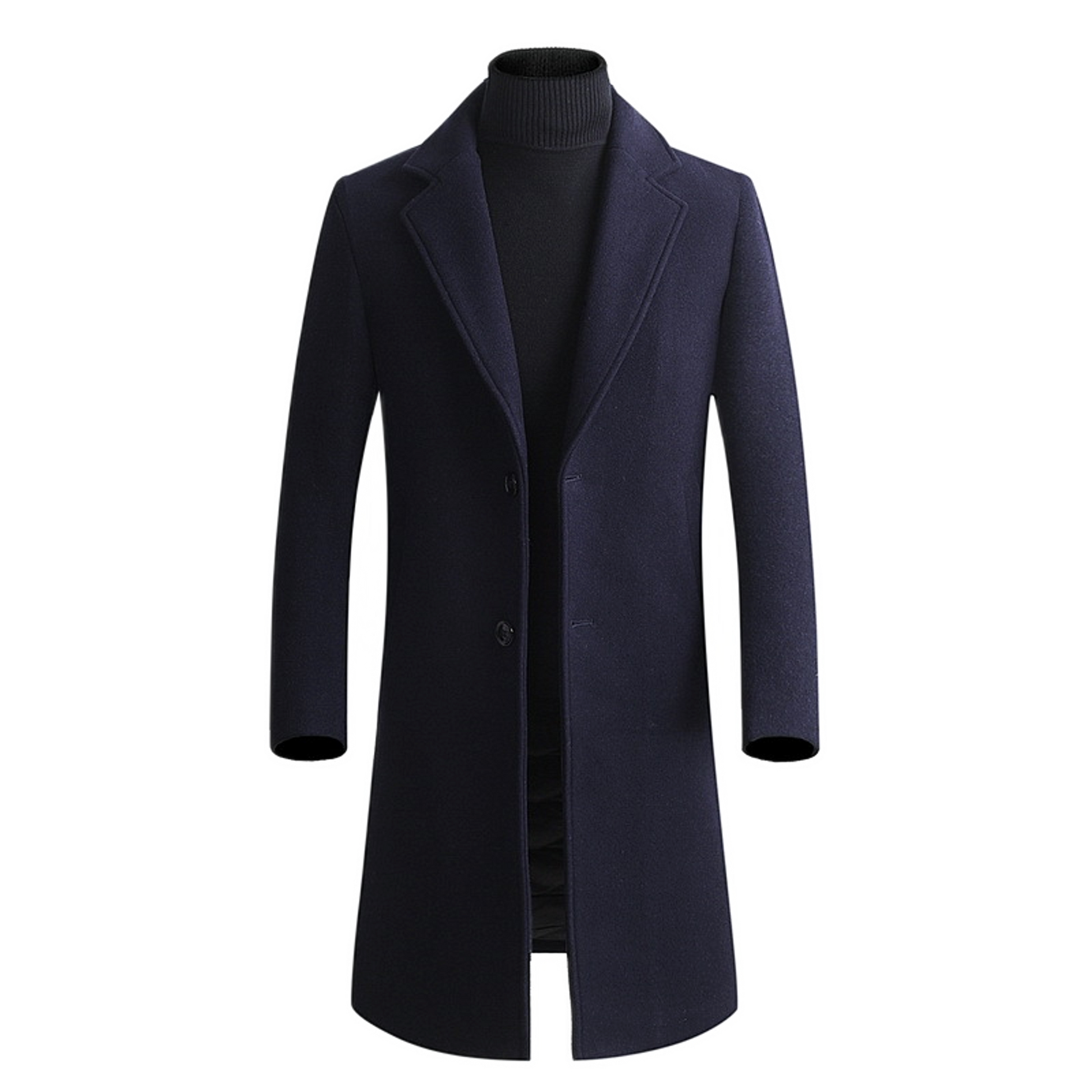 Chaqueta de lana hombre, estilo trench