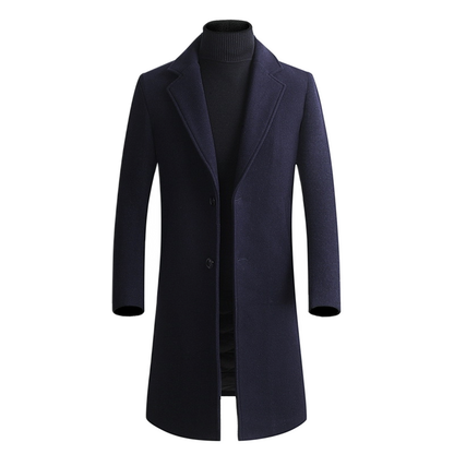 Chaqueta de lana hombre, estilo trench