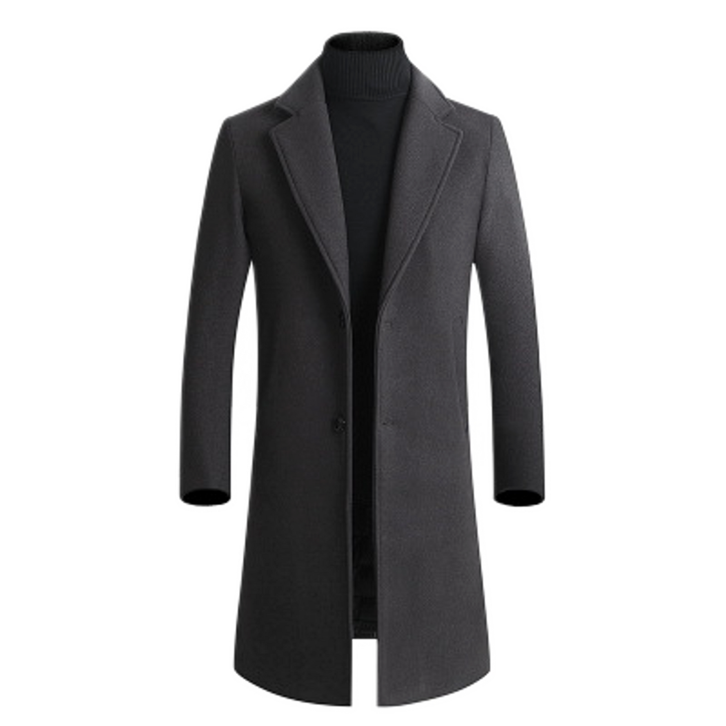 Chaqueta de lana hombre, estilo trench
