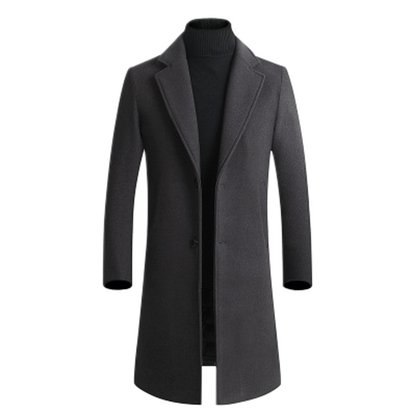Chaqueta de lana hombre, estilo trench