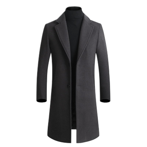 Chaqueta de lana hombre, estilo trench