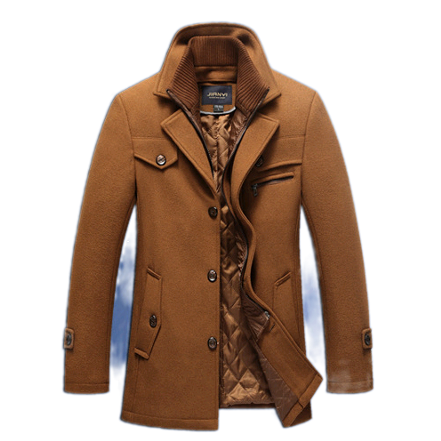 Chaqueta de lana hombre color camel