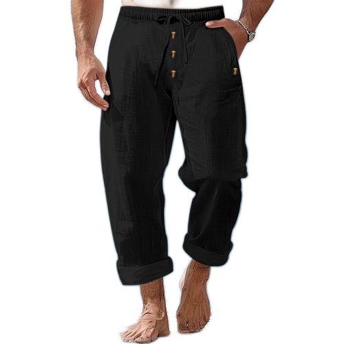 Pantalón de lino color negro