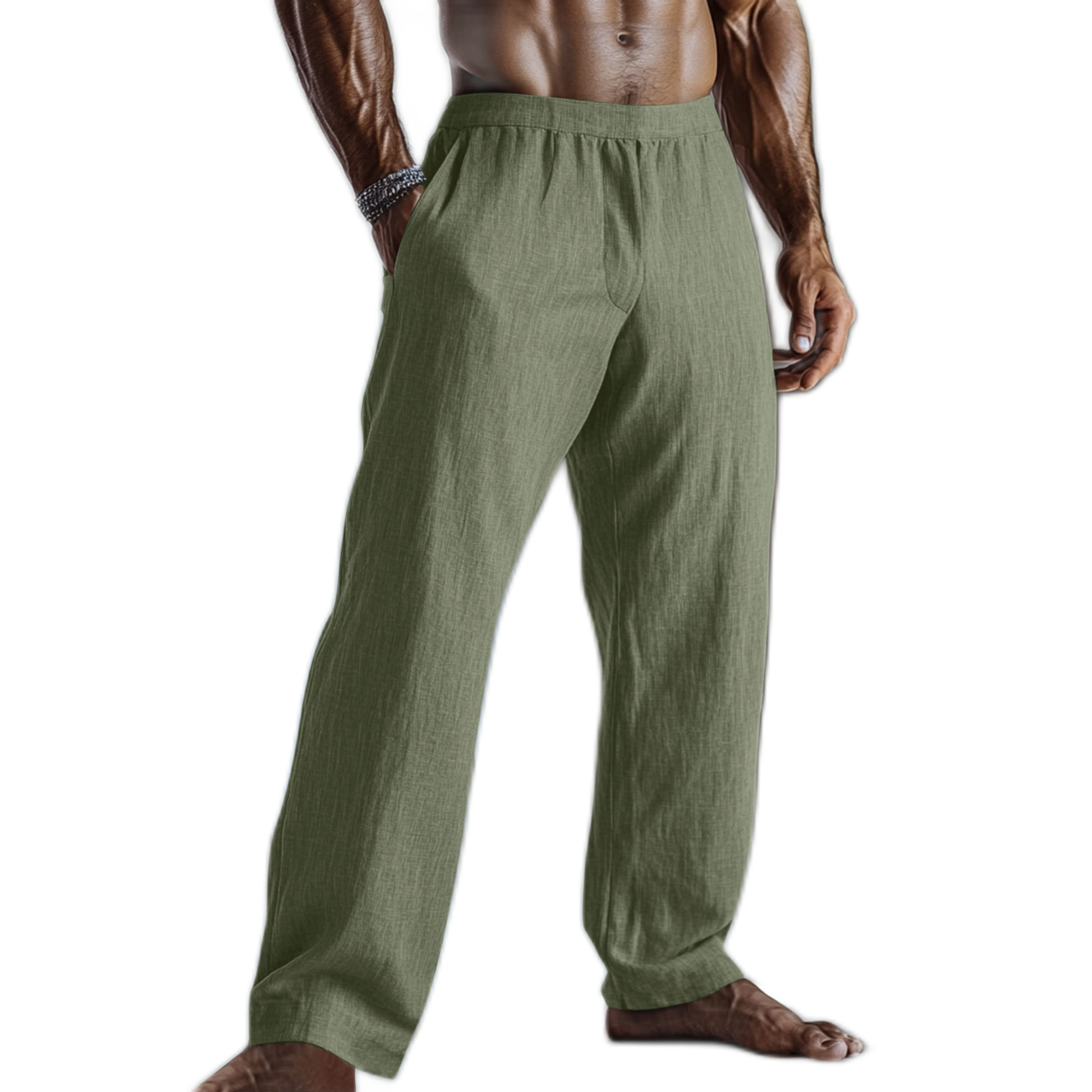 Pantalón de algodón hombre con bolsillo