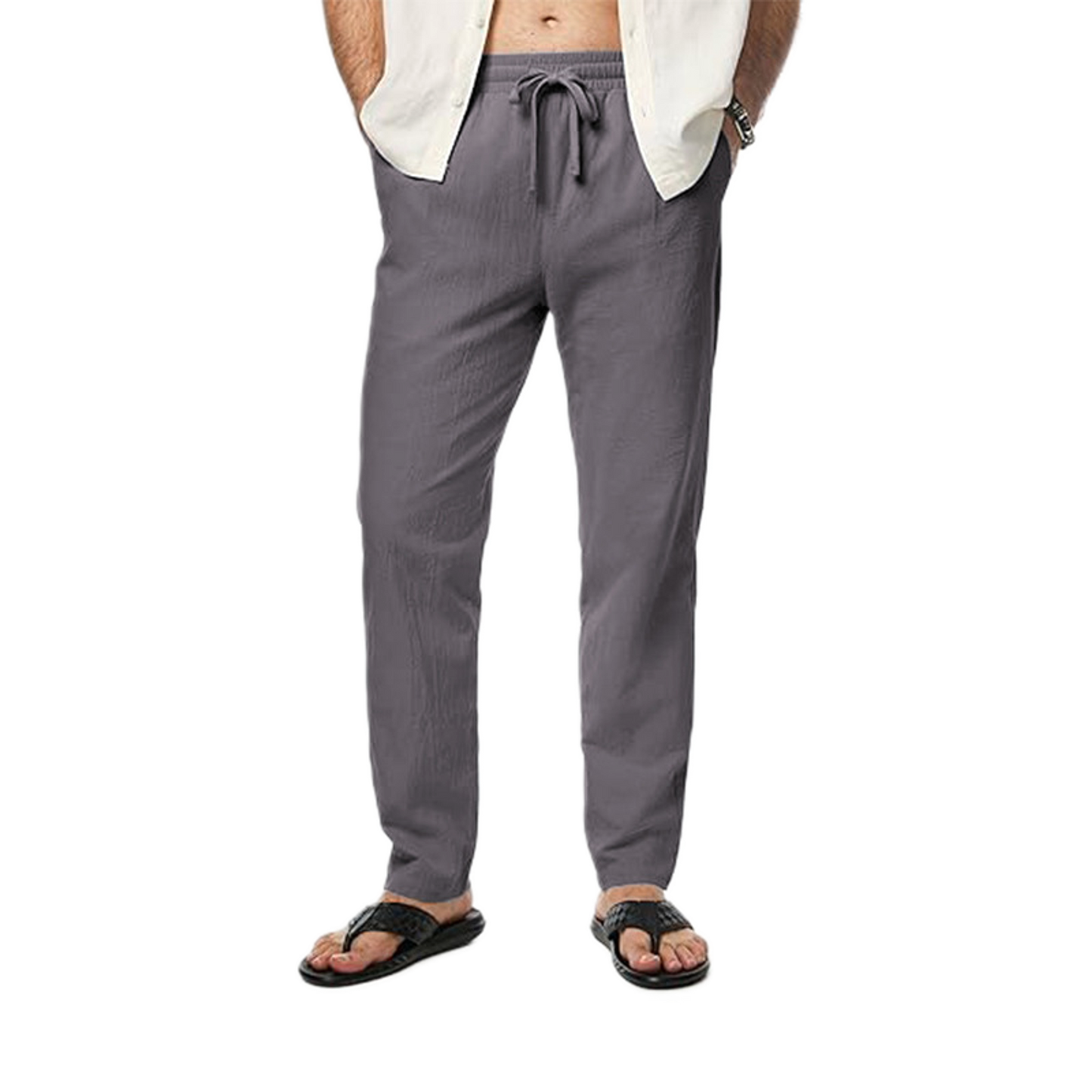 Pantalón de algodón hombre color gris